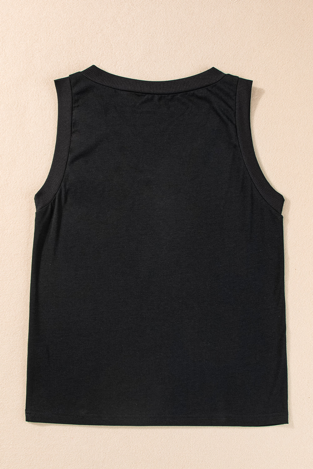 Mist Green Contrast Trim V-Neck Loose Fit Tank Top 29693feac2340c44