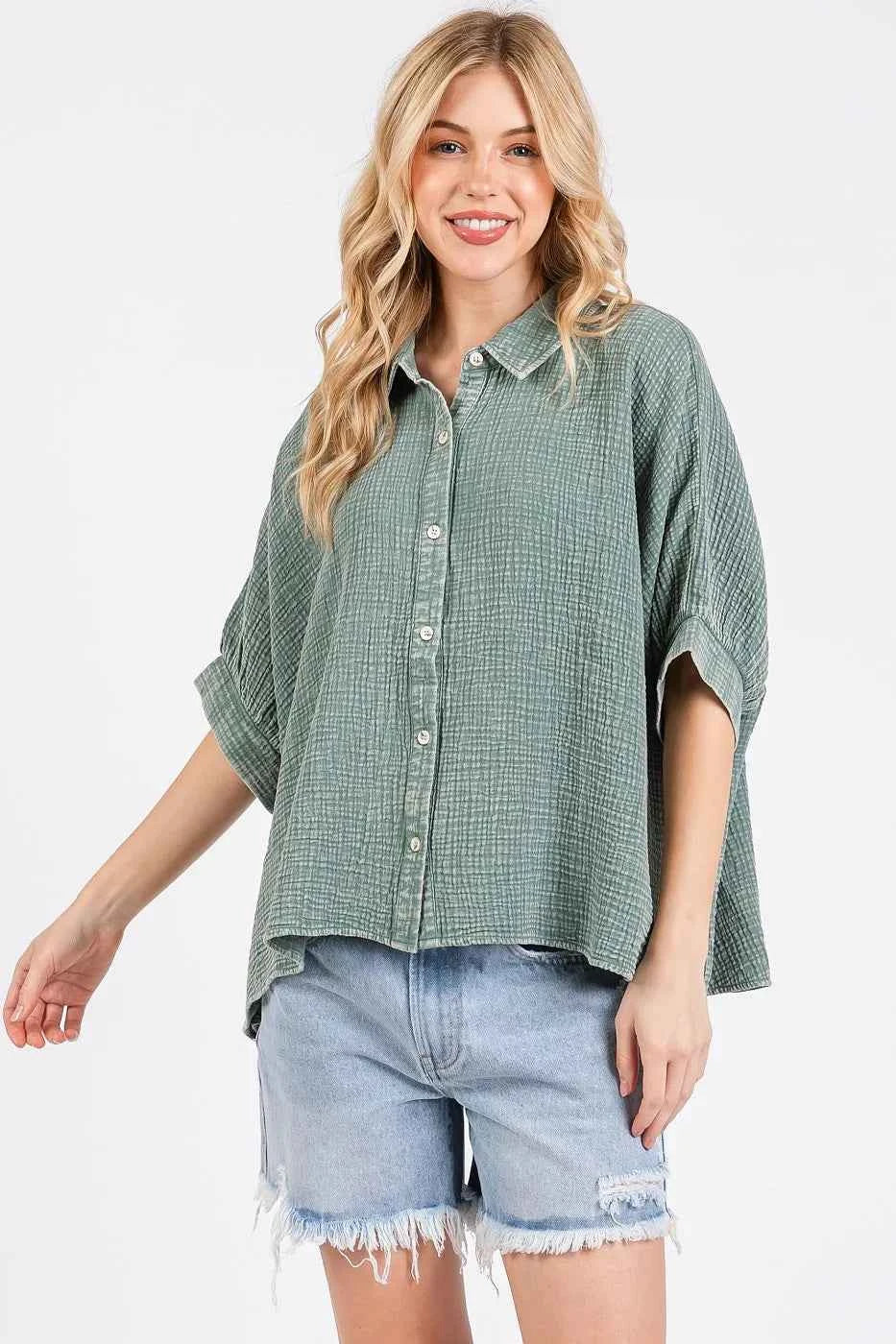 Mittoshop Mineral Wash Gauze Dolman Sleeve Button Down Shirt 29758784227c49deaf00fe801abbb0d8-Max-Origin