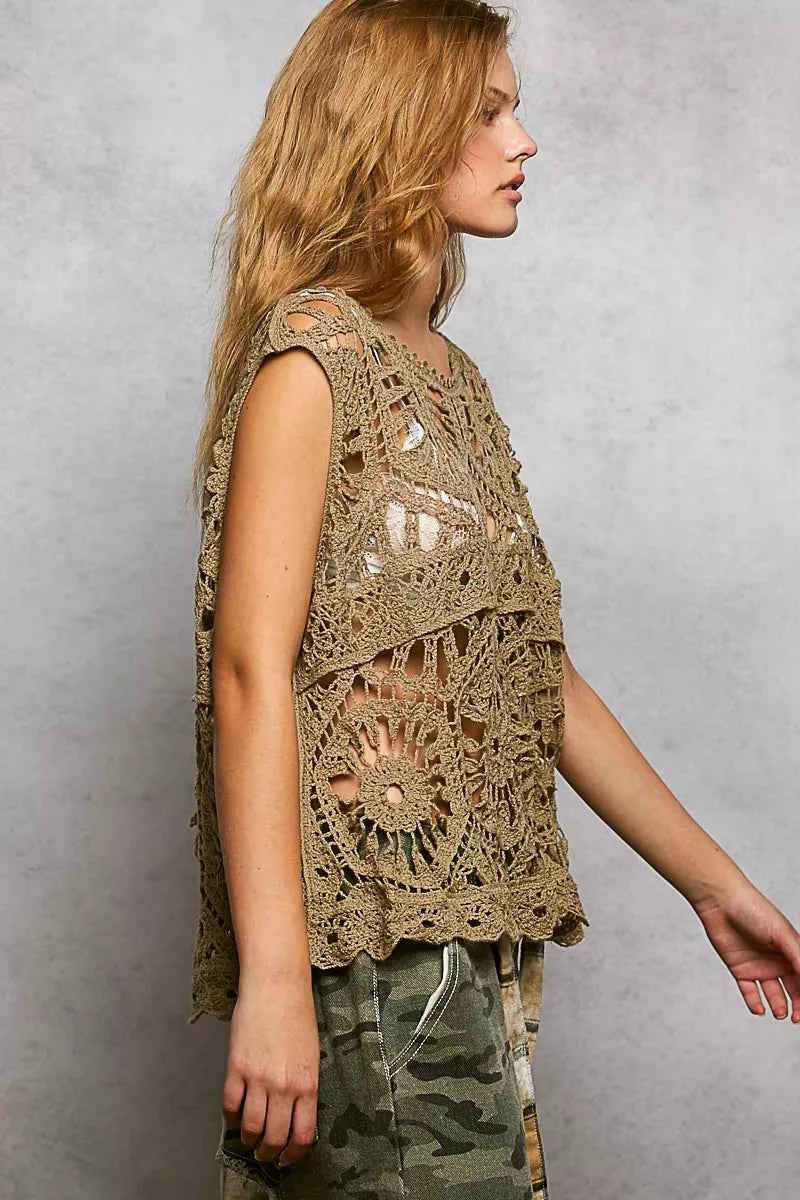 POL Openwork Round Neck Floral Crochet Tank 297d2da7-433b-4232-82ea-d7b67b88f5dd-Max-Origin