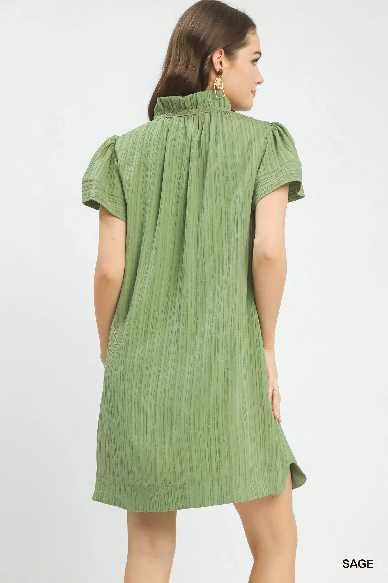 Umgee Flutter Sleeve V-Neck Shift Dress 2980f8c5-8291-4b54-8c1f-f7304dc00cc4-Max-Origin