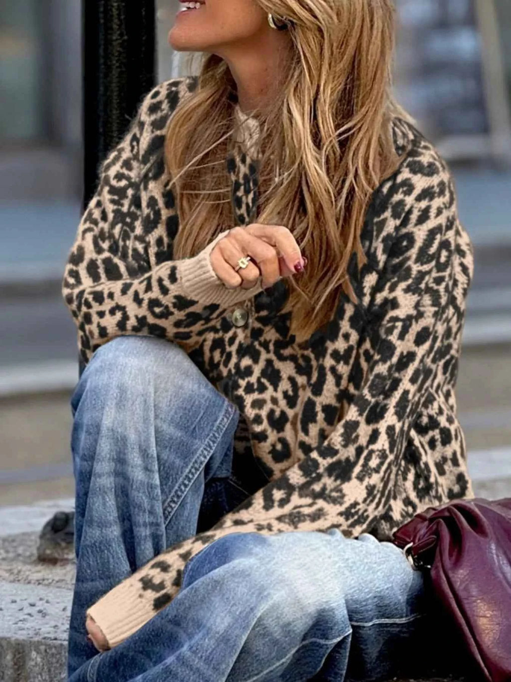 Leopard Drop Shoulder Chunky Knitted Cardigan 29a84371-9b30-4b42-b10f-ede2c4db9e76-Max-Origin