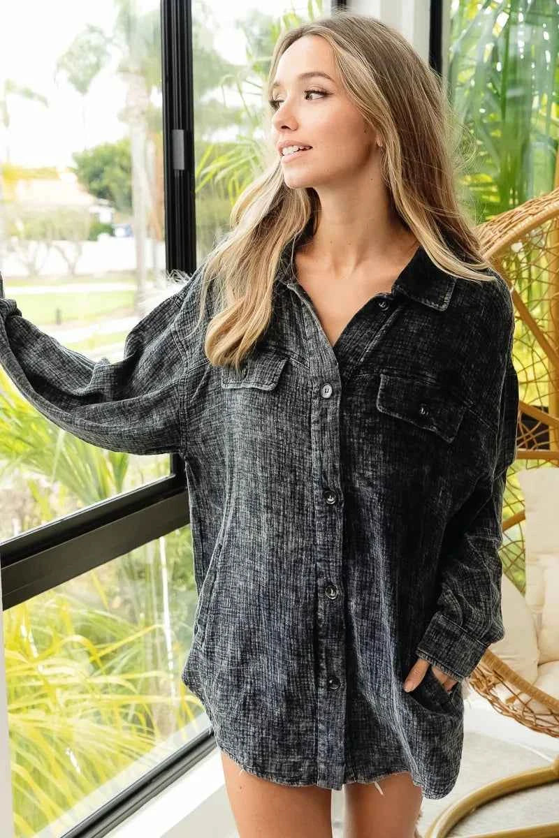 BiBi Vintage Washed Wrinkle Gauze Shacket 29a9cc66cea14545b654ed1498b11506-Max-Origin
