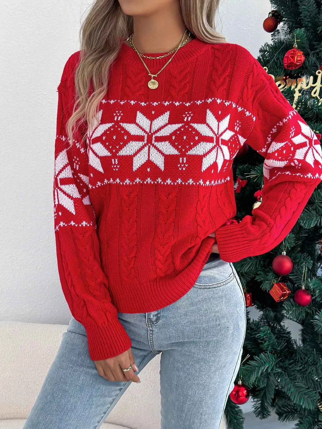 Christmas Snowflake Cable Knit Sweater 29c03ea1-e336-4f74-a6e6-30a8c46e4e39-Max-Origin