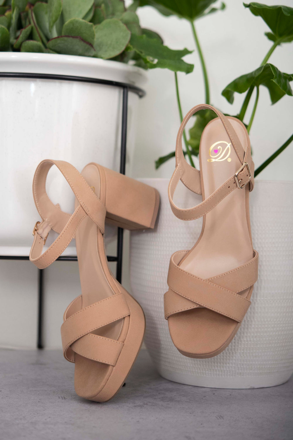 Fortune Dynamic Genuine Joy Crisscross Block Heel Sandals 29c67bafbb734efc9ec67eaf77abb32b-Max