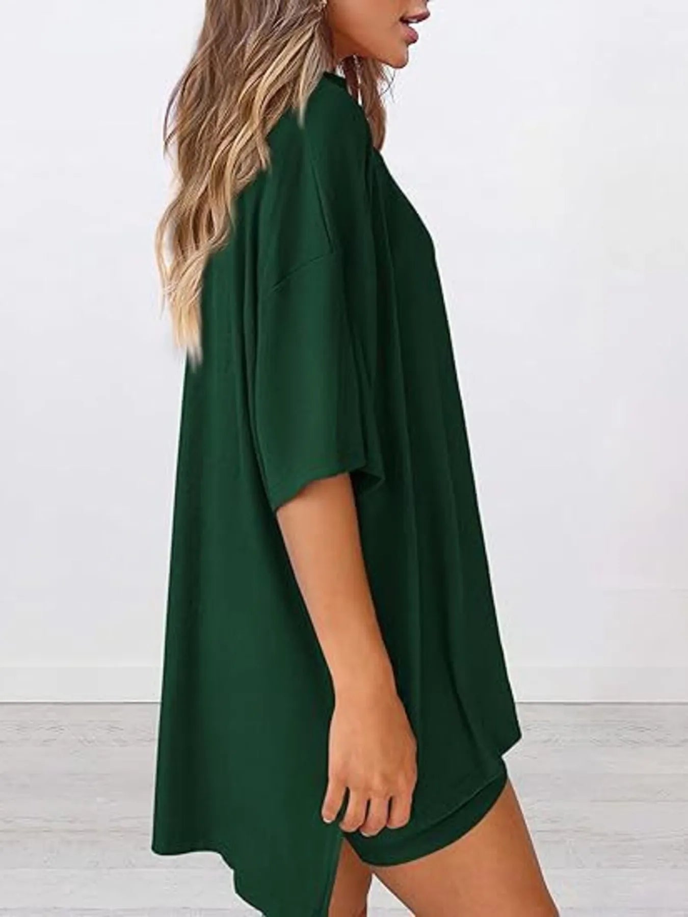 Full Size Oversized Slit Round Neck Top and Shorts Lounge Set Plus Size 29c9b11b944d4fc69e2c6cb647e2cfa3-Max-Origin