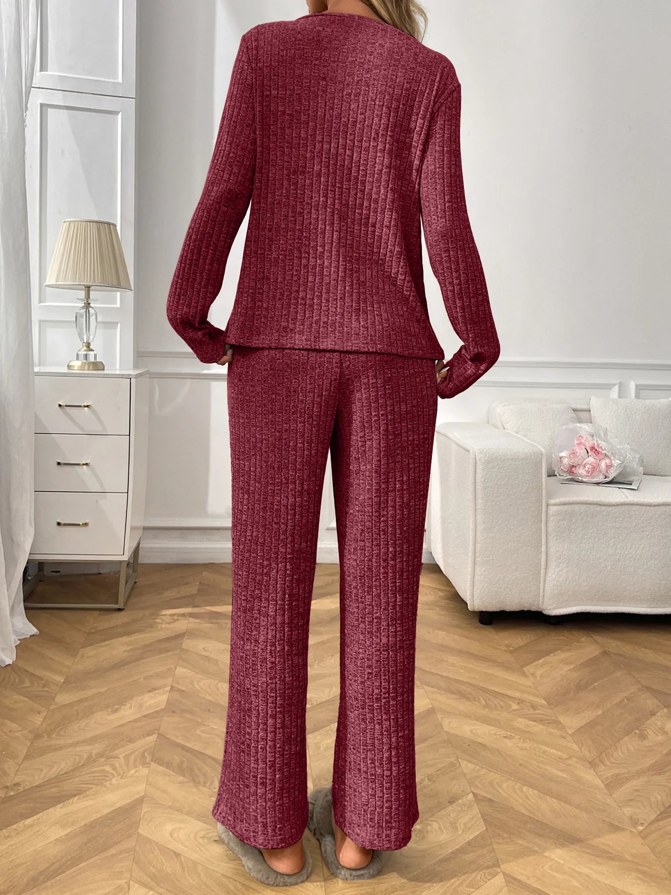 Ribbed Long Sleeve Top and Pants Lounge Set 2a171b0dacef4fa8a1b6027d1658627e-Max-Origin