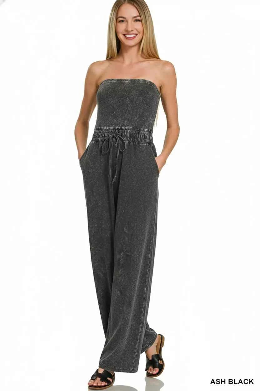 Zenana Acid Washed Strapless Tube Top Jumpsuit 2a1b9bdf-5606-4295-bea4-9b1ba58a9164-Max-Origin