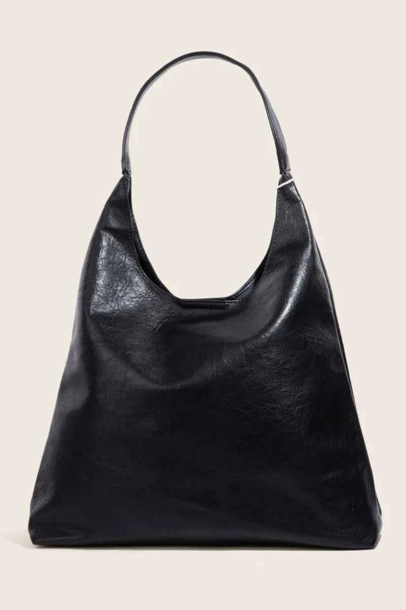 Fame Faux Leather Tote Bag BK One Size 2a1c12719dd5446098ab7b8eeb11d832-Max-Origin