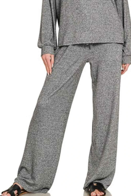 Soft Melange Hacci Long Slv Tee & Pants Set 2a2a28e3-1de0-4634-acc6-dc2de7d02b41-Max-Origin