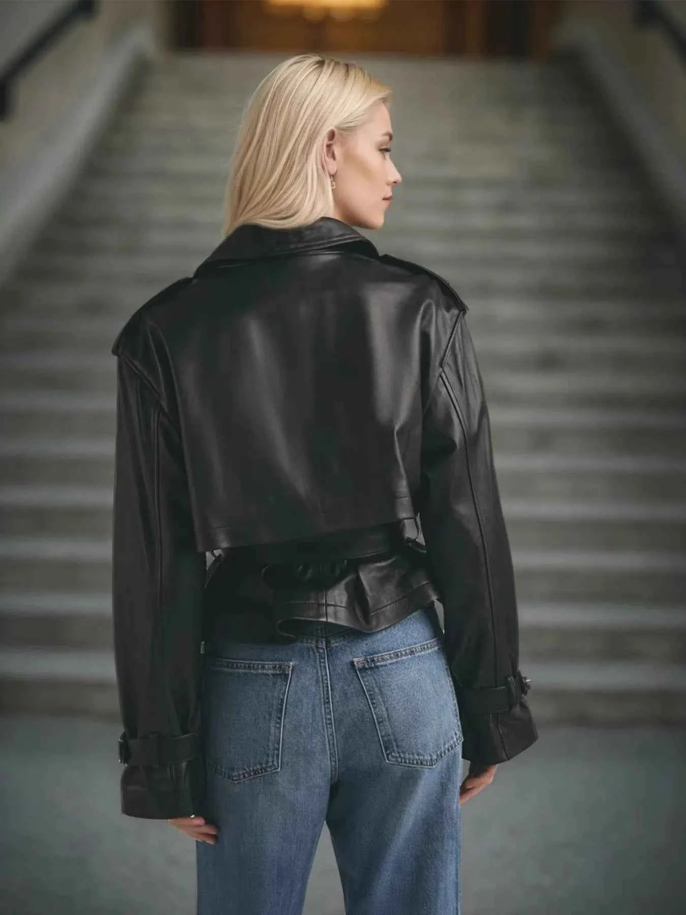 Leather Belted Trench Jacket 2a337b590f1b40d7bc1f8eb643680c38-Max-Origin