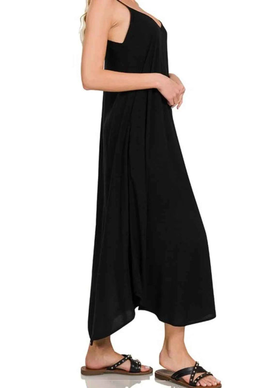 Zenana Woven Arc Hem Cami Dress With Flowy Pockets 2a599794-ae8f-4ba1-adf3-090b2d2d8803-Max-Origin
