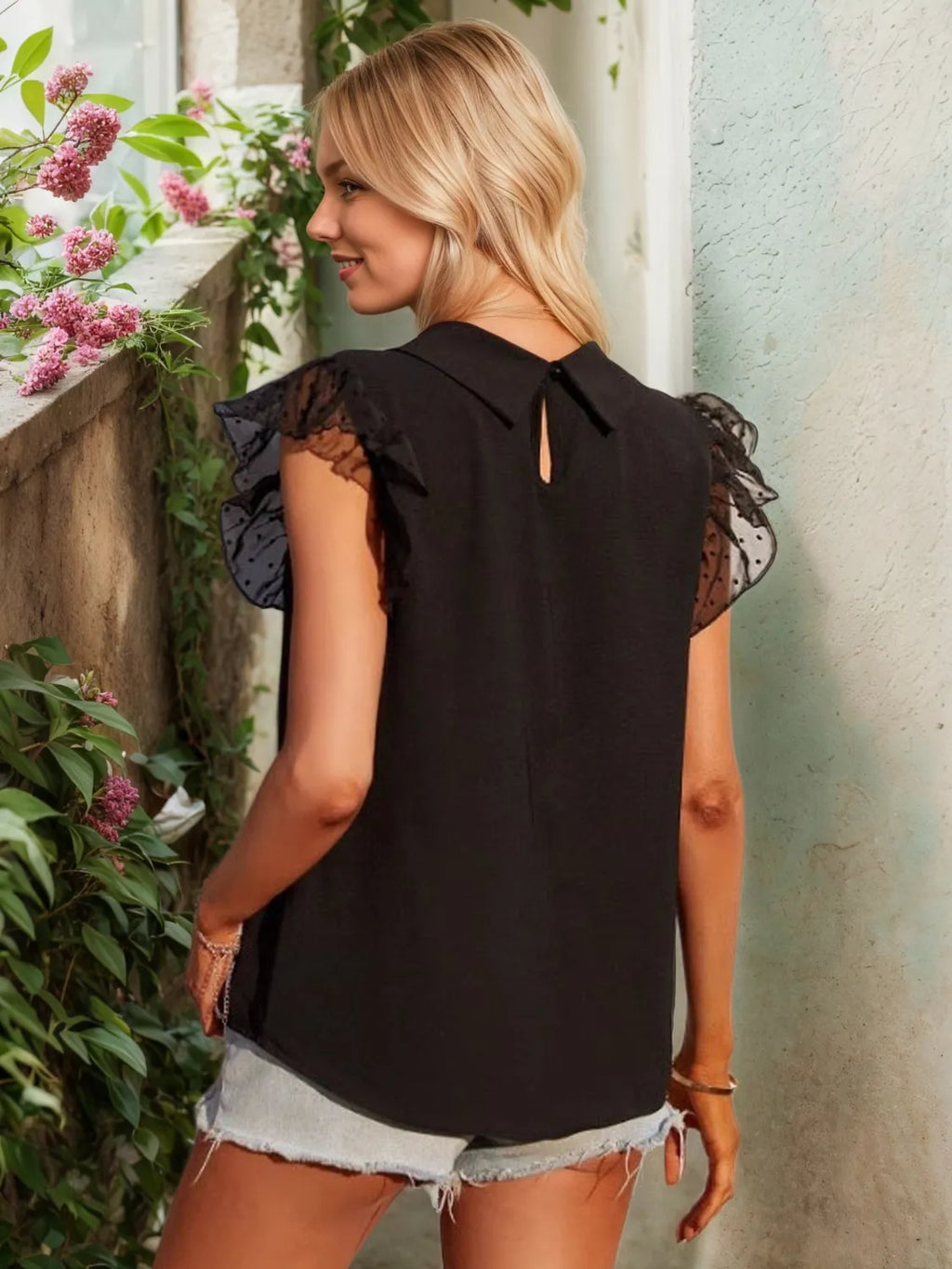 Collared Neck Cap Sleeve Top 2a5a89b5-4be3-4830-ac03-b82bd34561f0-Max-Origin