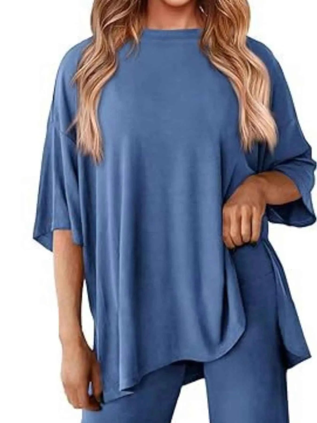 Slit Round Neck Top and Pants Set 2a5b2786-6ae7-47f3-8a4a-1d63686475d3-Max-Origin