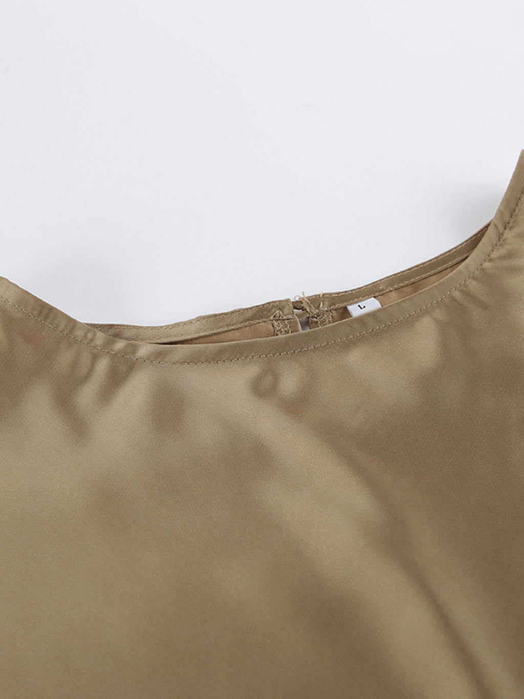 Ruched Long Sleeve Satin Blouse 2a5ea3c980144ab39e3394a6419539b0-Max