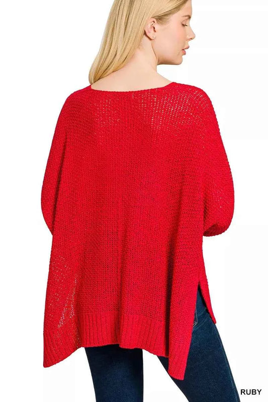 Dolman Sleeve V-Neck Sweater 2a6267e8f63445cea3687357d1b40a09-Max-Origin