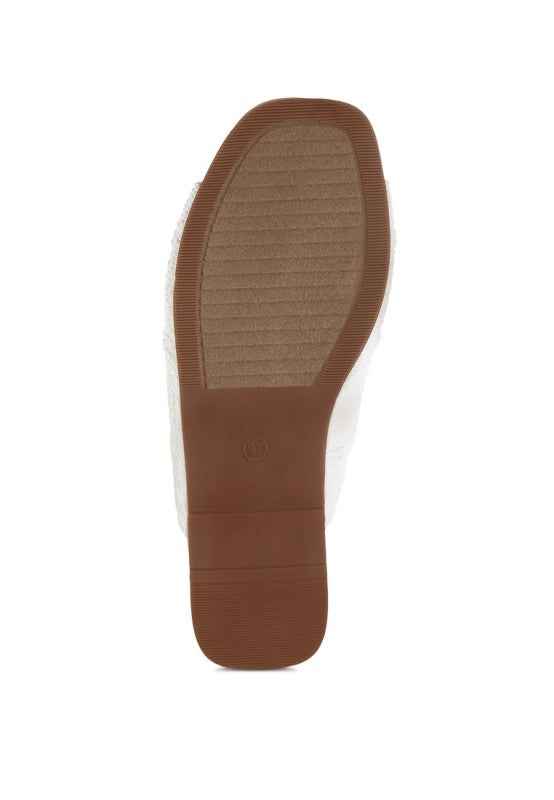 Daisy Doe Raffia Square Toe Flats 2a8a72b7-7577-4d50-aa03-b20ec6cda635