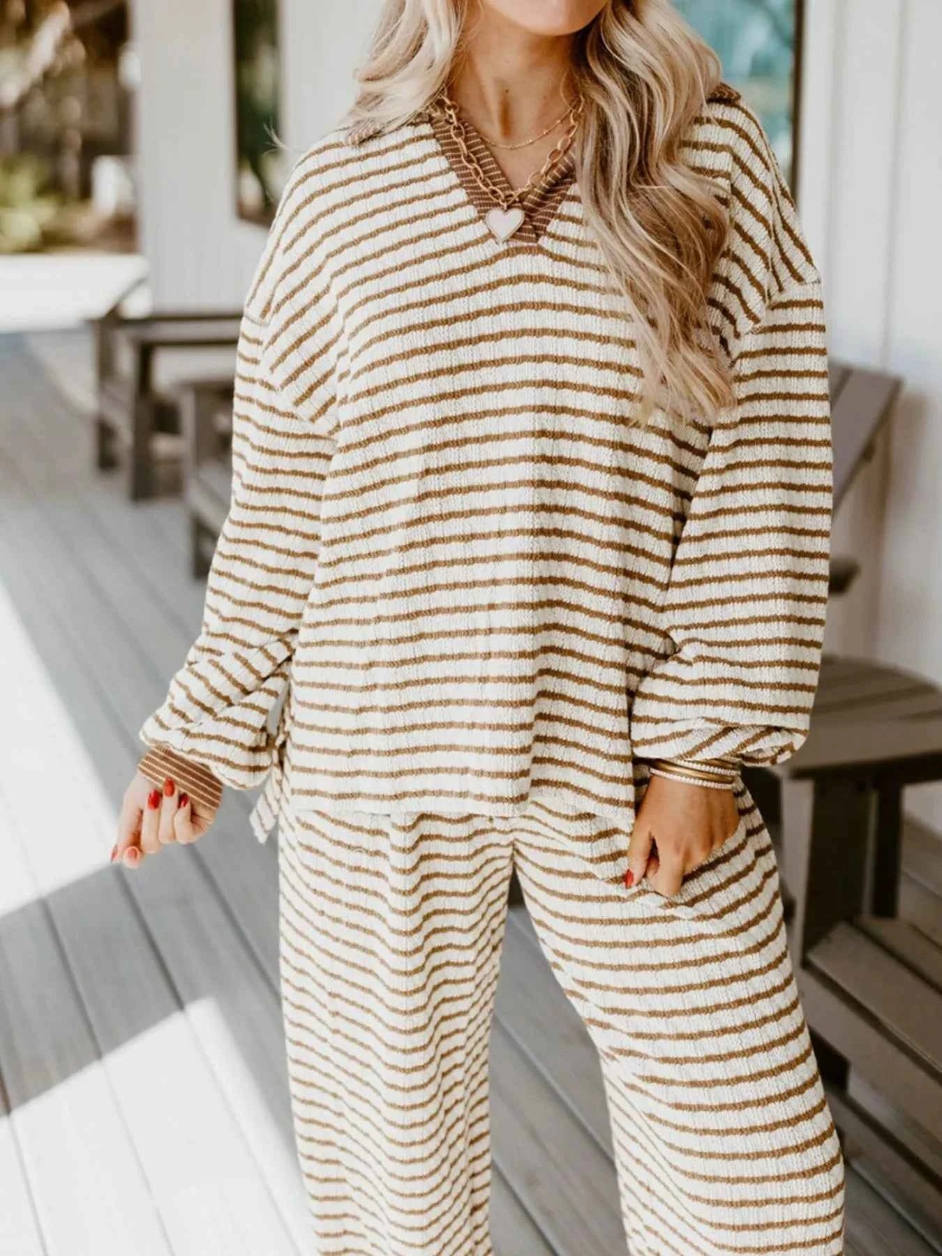 Stripe Collared Top and Drawstring Pant Set 2a932c4a-db73-41f8-91a0-185ef165d49a-Max-Origin