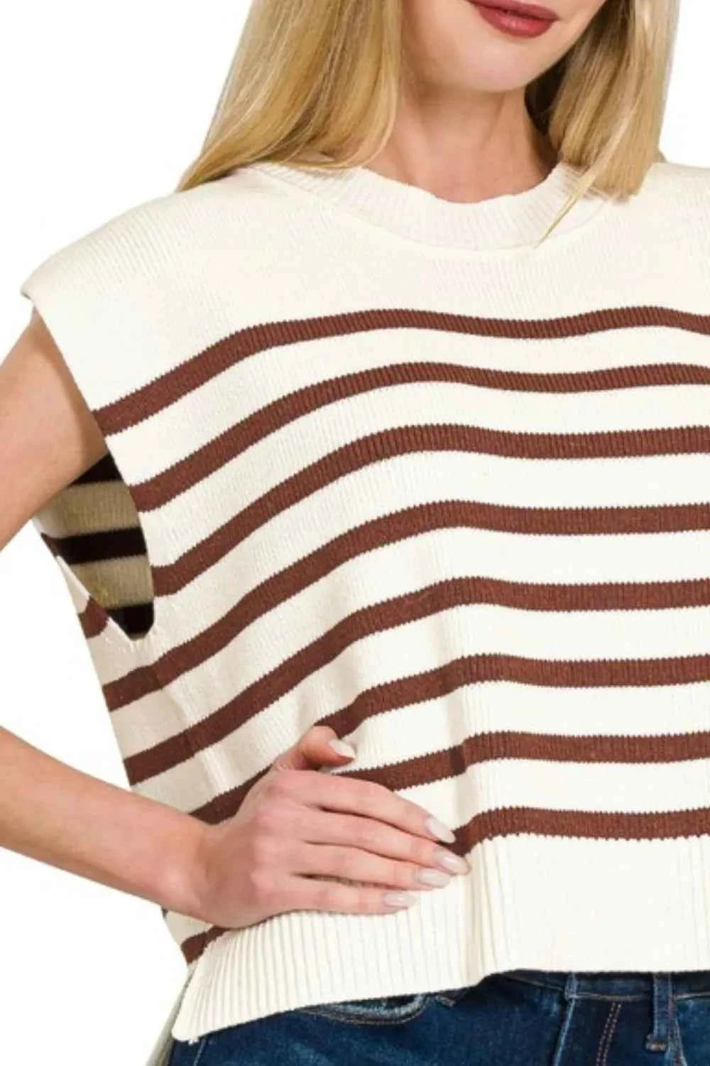 Zenana Oversized Crew Neck Stripe Sweater Vest 2a9bb5f2-94b1-4f89-8948-8ec836ef4ab4-Max-Origin