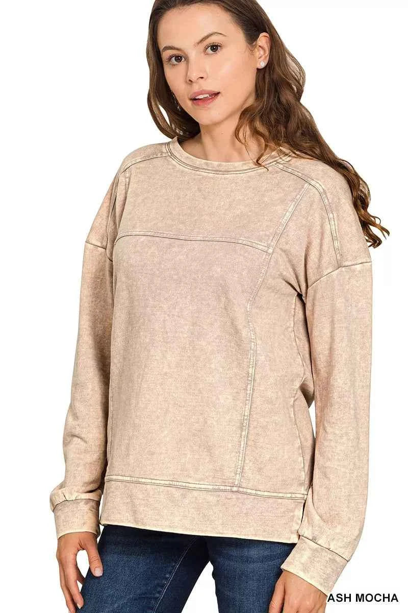 Acid Wash French Terry Exposed-Seam Pullover 2a9f891553ba459692494fca331cb073-Max-Origin
