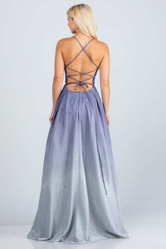 Glitter ombre prom dress – lace-up back chiffon evening gown for women 2ab0a9cf-9d12-4ff3-be91-f074f89ea4b0