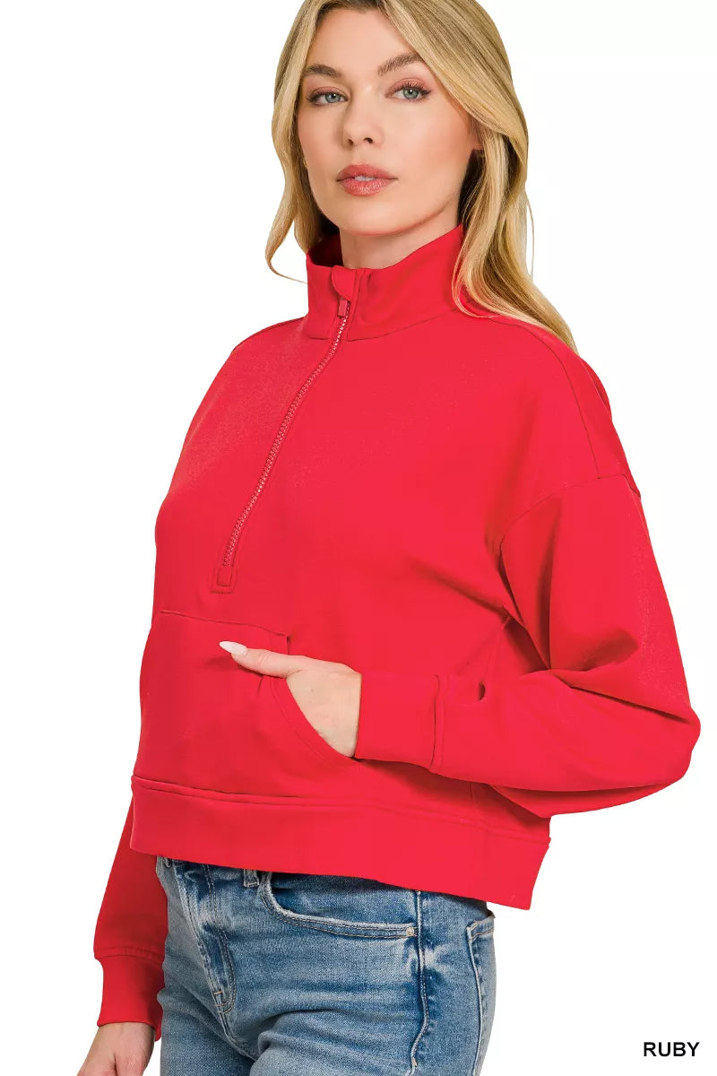 Scuba Half Zip Pullover With Kangaroo Pockets 2ab50f81-689f-459a-8223-277d80768fd2-Max-Origin