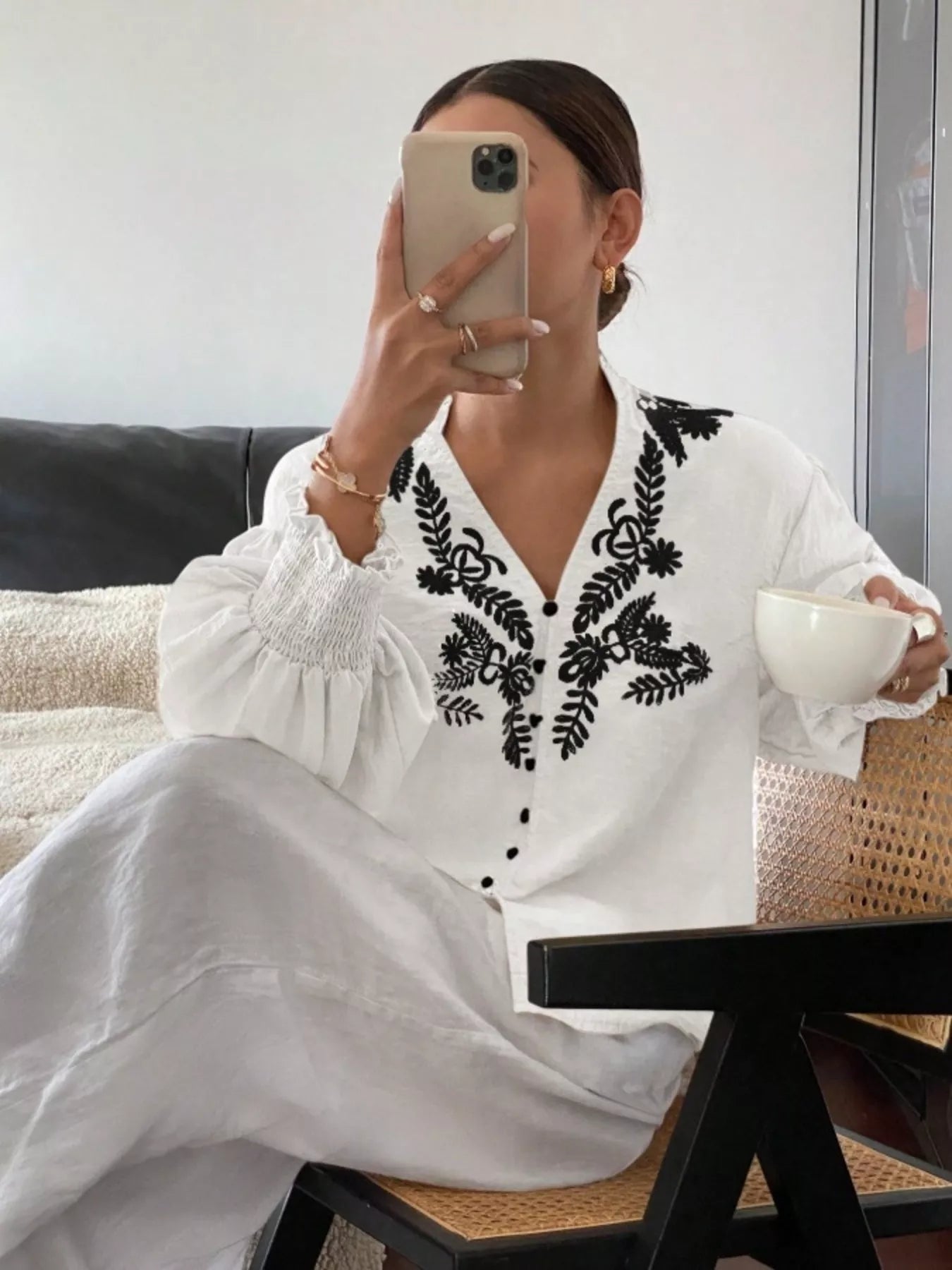 Embroidered Long Sleeve Blouse 2ac9ac4462f8471bb1350a2bcc2eb7fa-Max-Origin