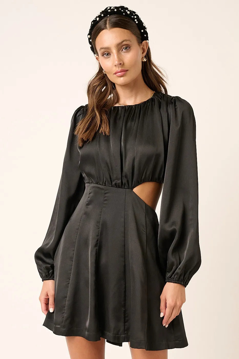 Mittoshop Satin Side Cutout Detail Mini Dress BLACK 2ad7cab9005d4b3a85692fbcf0b2b37d-Max-Origin