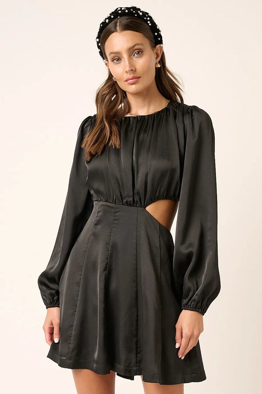 Mittoshop Satin Side Cutout Detail Mini Dress BLACK 2ad7cab9005d4b3a85692fbcf0b2b37d-Max-Origin