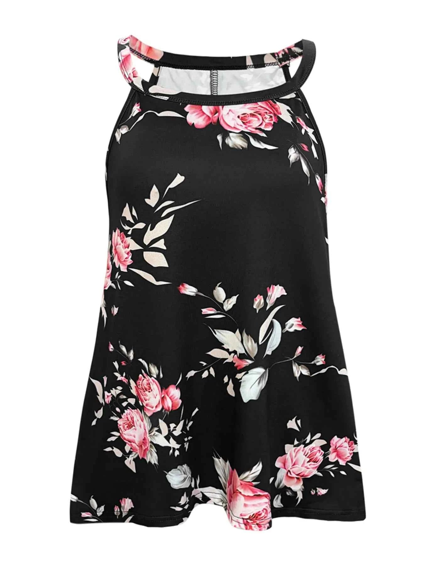Floral Print Basic Style Tank Top 2ae0c784-e9e6-4712-b0df-22e5546916fb-Max-Origin