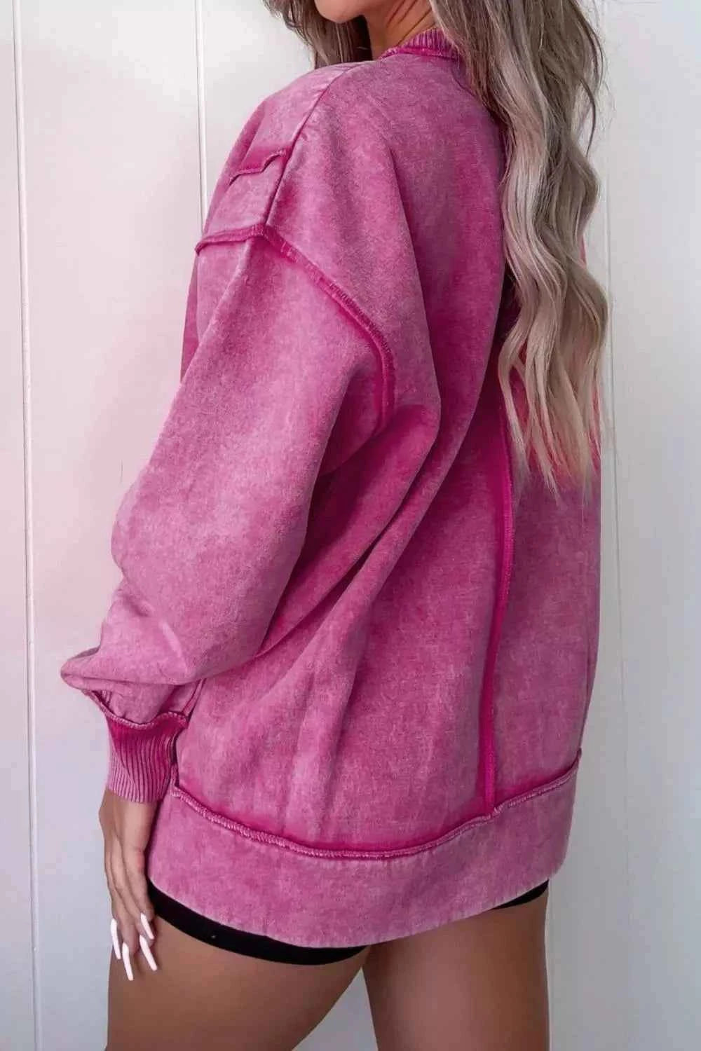 Mineral Wash Exposed Seam Side Slit Sweatshirt 2ae1335f-6a5a-4773-b203-b9007c9cde99-Max-Origin