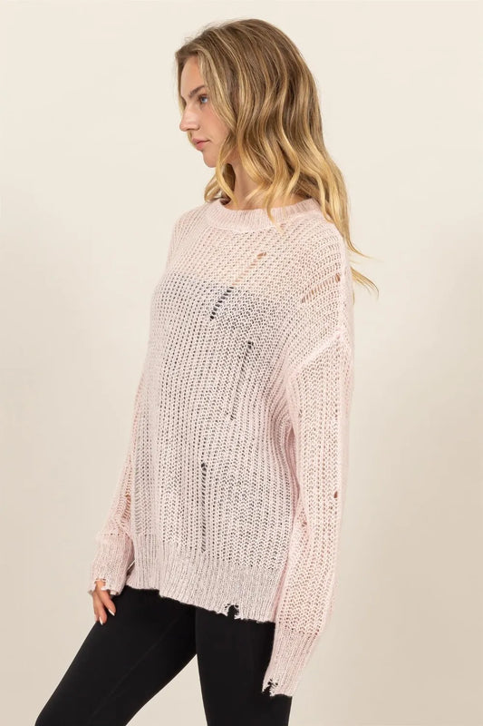 Distressed Long Sleeve Knit Top 2ae3015b-64f6-4ebb-a8ad-cff3ddfb0892-Max