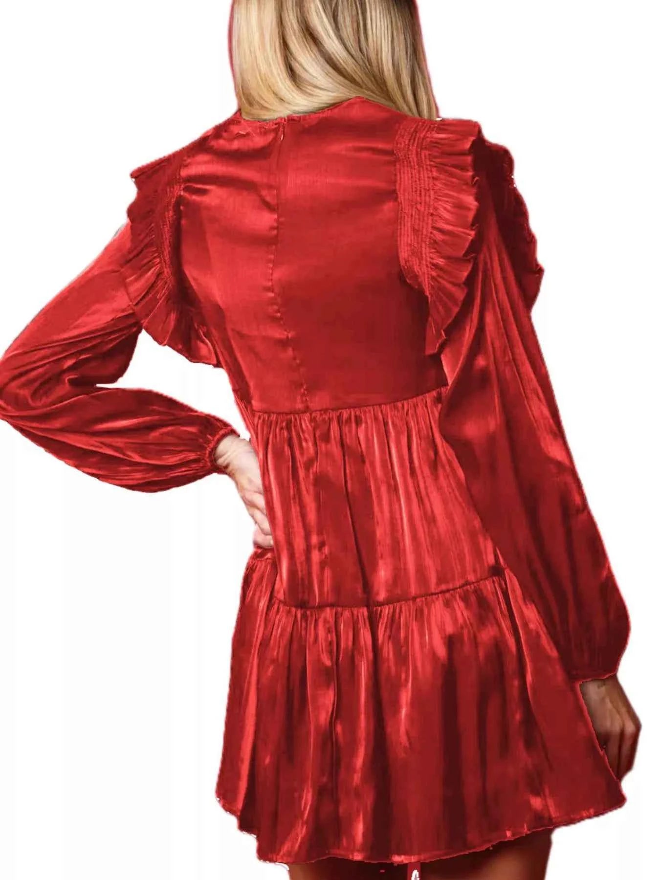 Christmas Ruffled Nutcracker Long Sleeve Dress 2b08de42-b4d0-4a56-958a-753a0cdc5b3d-Max-Origin