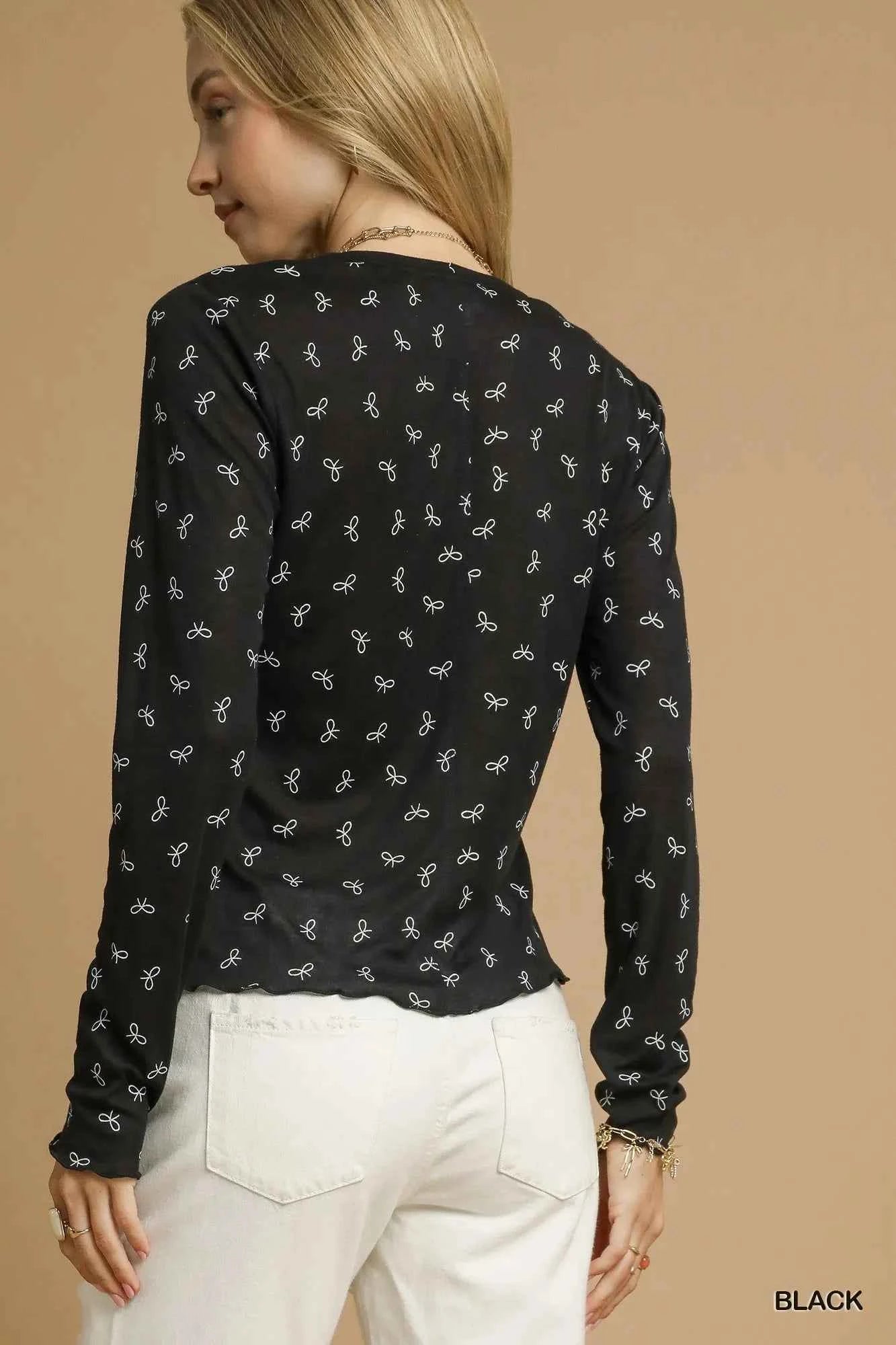 Bow Print Lightweight Knit Top 2b0e85c0-ea99-42d2-80ae-e79a18bfeba0-Max-Origin