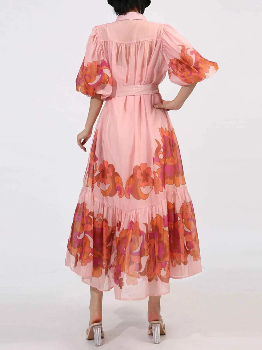 Button Front Puff Sleeve Dress 2b1ad2e2-0458-44fa-8cad-16f3eb764bf5-Max-Origin