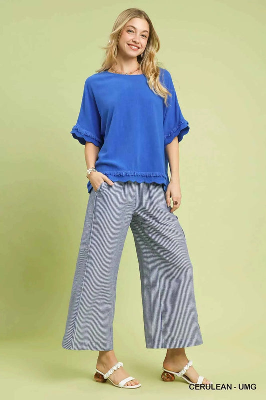 Linen Frayed Hem Scallop Edge Top 2b22fa0c-a784-4439-8f48-f887c097a48f-Max-Origin