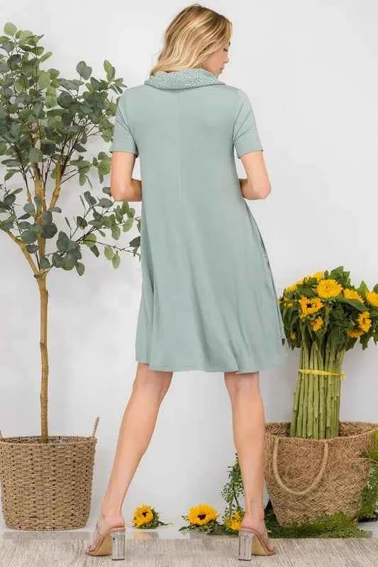 Celeste Full Size Decor Button Short Sleeve Dress with Pockets Plus Size 2b2449b1-3b31-40ca-b7e1-e350433266d6-Max