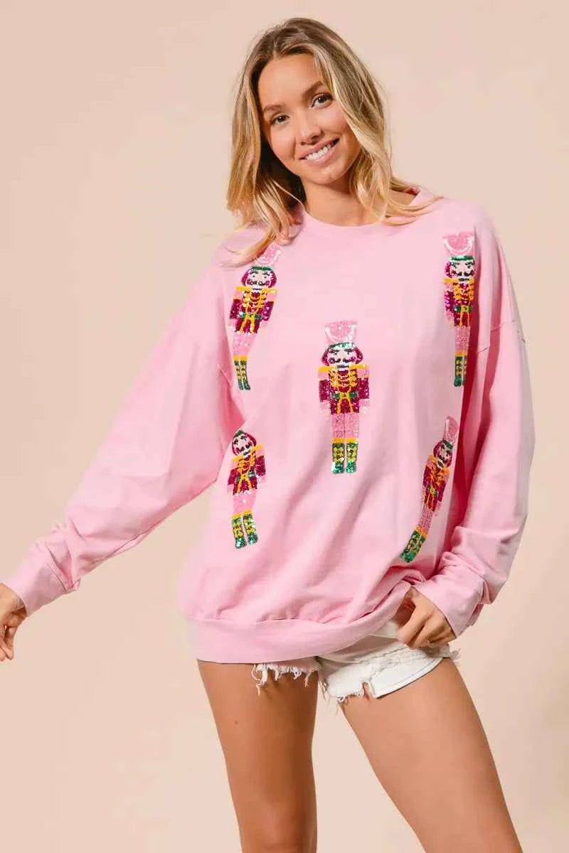 BiBi Sequin Nutcrackers Embroidery Christmas Sweatshirt 2b439f8f38c14a0a815e253d21686ea1-Max-Origin