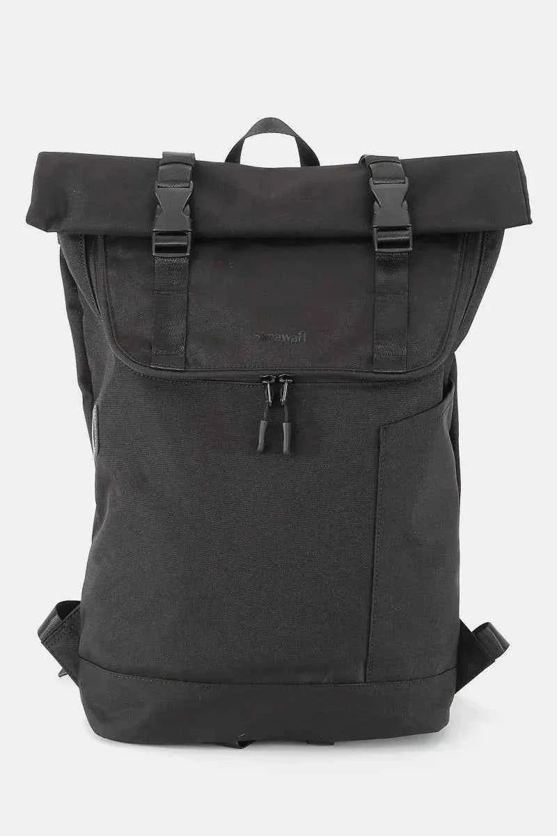 Himawari Contrast Waterproof Canvas Backpack Bag Black One Size 2b668c9f-a008-4bc0-aa18-d367fcd3d043-Max