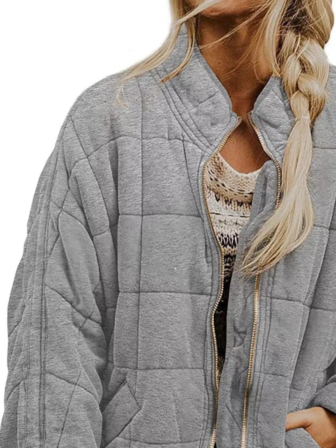 Full Size Zip Up Quilted Bomber Jacket Plus Size 2b6f845d-45f0-48e8-a680-c4187c2a541b-Max-Origin