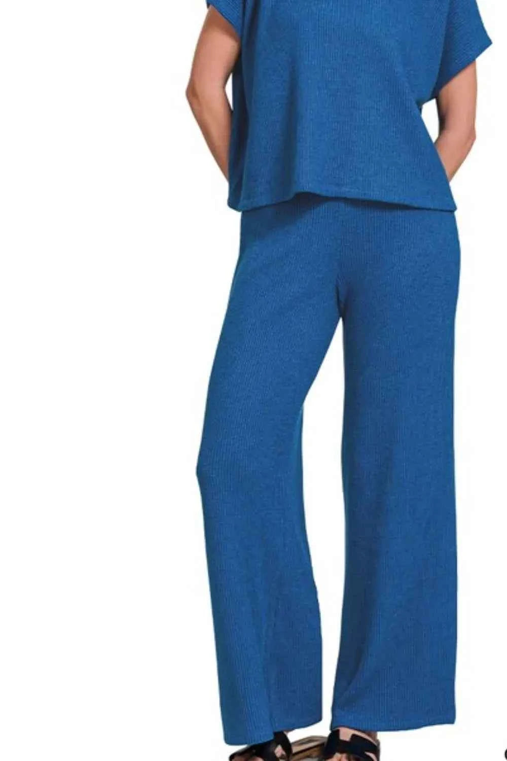 Zenana Rolled Sleeve Top and Pants Sweater Set 2b90769c-6c4f-4392-a77b-ed74488cef77-Max-Origin
