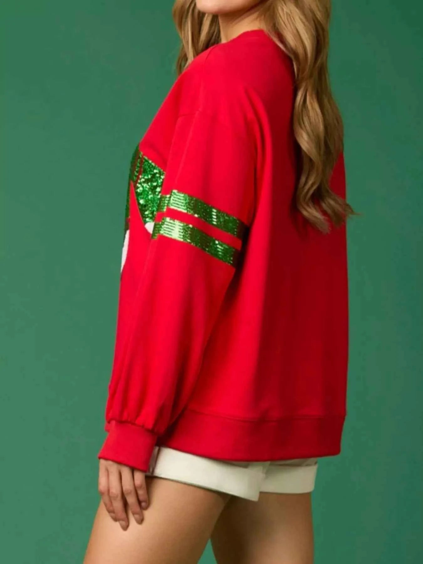 Christmas Sequin Santa Hat Holiday Sweatshirt 2ba53322-02ab-470b-90ee-57106bd09301-Max-Origin