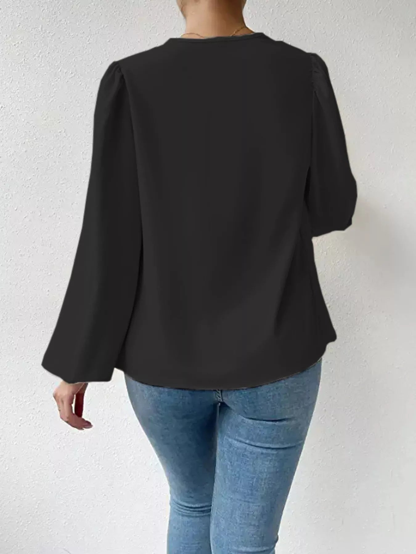 Full Size Cowl Neck Balloon Sleeve Blouse Plus Size 2bac120db821496b8a9705e46574dd68-Max-Origin