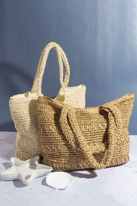 Fame Straw Braided Square Tote Bag 2bcca65f-65bc-4b35-8ea8-7eea5d48f64d-Max