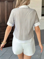 Striped Button-Down Short Sleeve Shirt 2bd1a3a5-3d36-4296-9ac7-5b7aae446292-Max