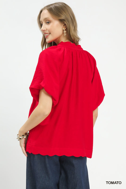 Floral Embroidered Hem Blouse 2bd2d5bc-4b7f-4cf9-aefe-3cb80d67d18d-Max