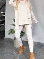 Full Size Slit Round Neck Top and Pants Set Plus Size 2bdd324b3d1743ae9eca48b1032ea870-Max-Origin