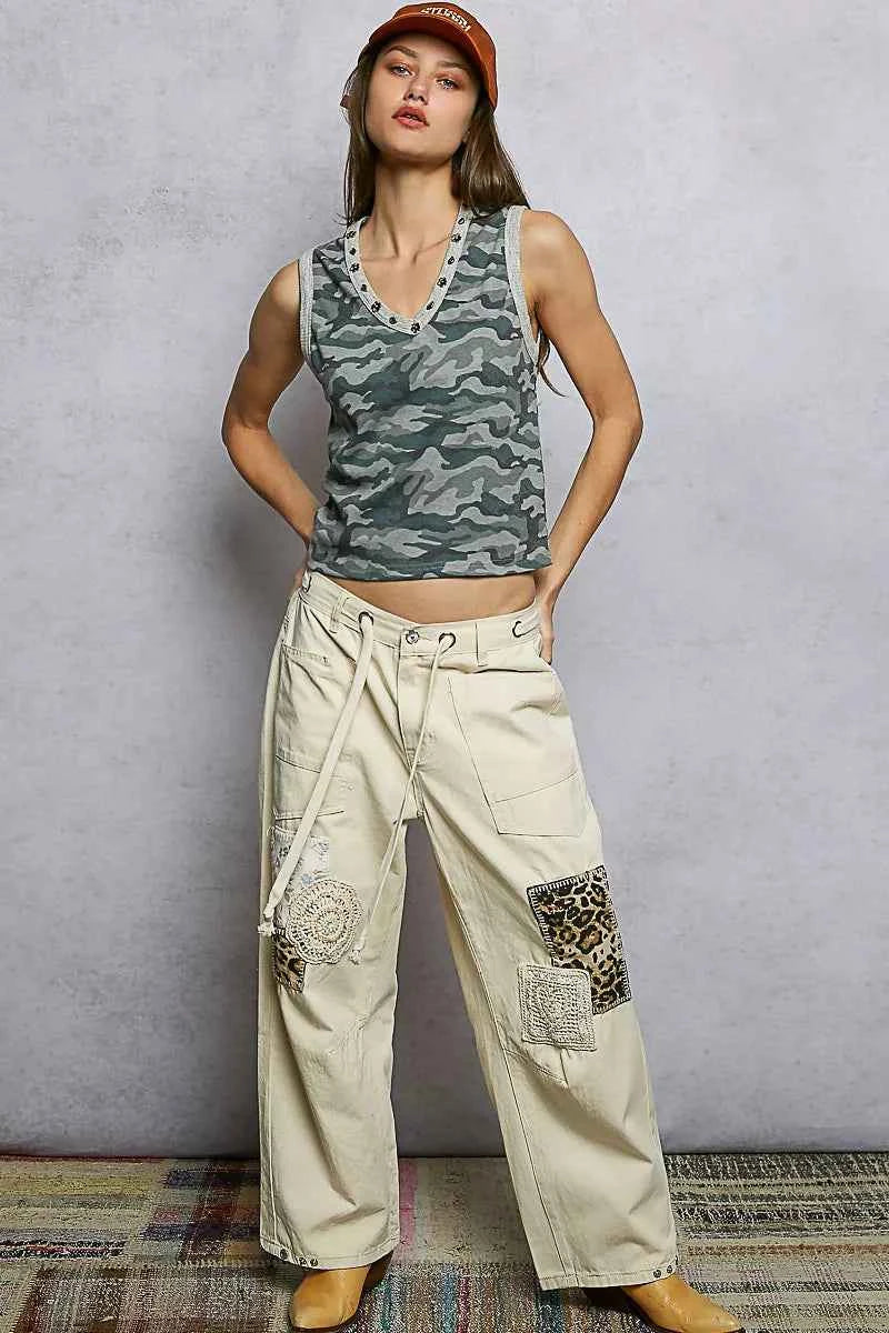 POL Studded Camouflage V-Neck Cropped Tank 2bfe1ea2-5b40-40af-8611-83233ee08116-Max-Origin
