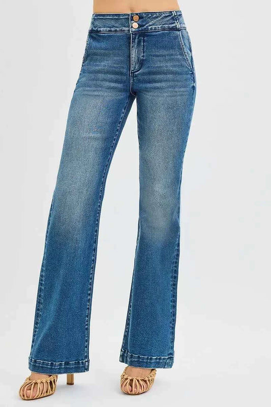 RISEN Full Size Tummy Control High Rise Bootcut Jeans with Double Button Waistband Plus Size 2c07a3c8d15d42c69c8ddae919cc39ff-Max-Origin