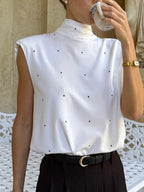 Polka Dot High Neck Tank 2c188bef-81a5-48b8-bf84-a35b192eff34-Max