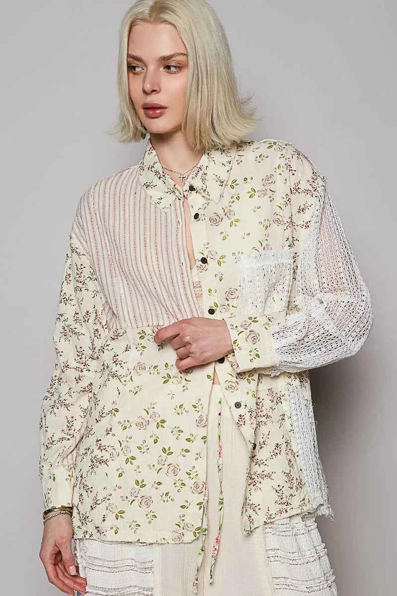 POL Lace Patchwork Floral Button-Up Shirt 2c24e2b1-baf7-4892-ac97-0502027b4ed2-Max-Origin